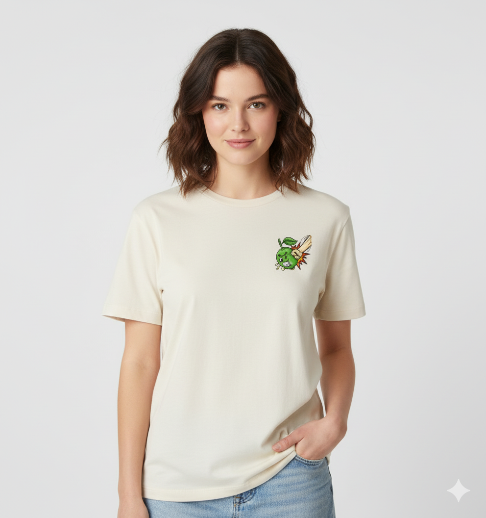 Tee-shirt Lemon Punch - Image 1 Femme portant le tee-shirt beige de Lemon Punch