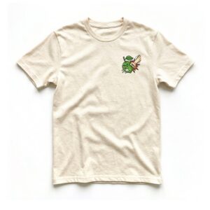 Tee-shirt Lemon Punch beige, logo citron poing sur le cœur